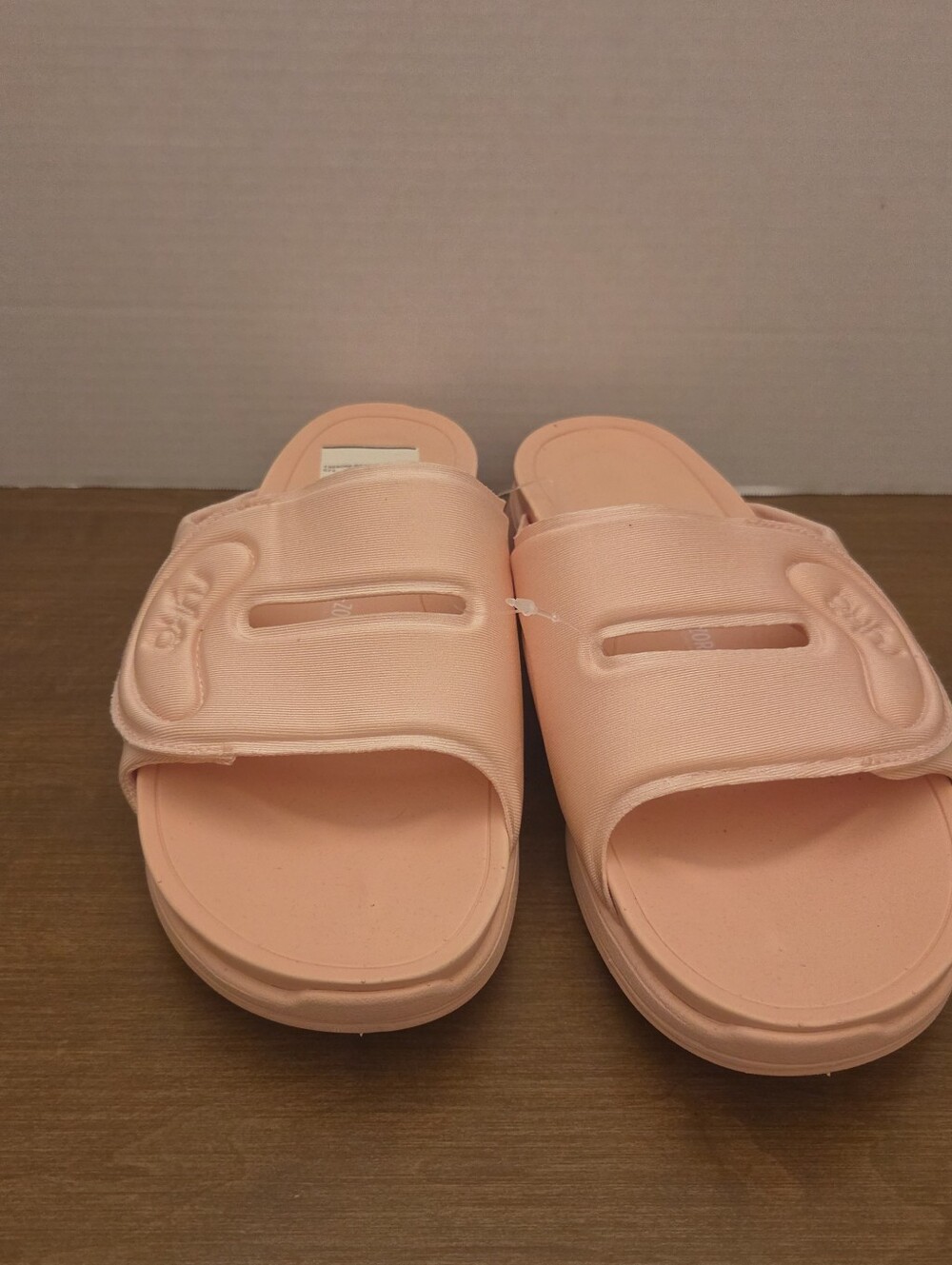 Ryka Re-Zorb Light Pink Slip-On Slides with Adjustable Strap, Size 12, NEW
